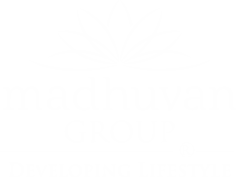 Madhuvan Group white logo