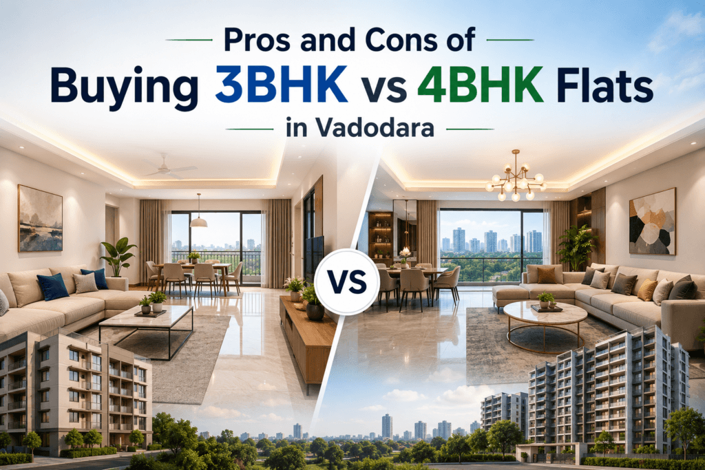 3BHK vs 4BHK Flats in Vadodara