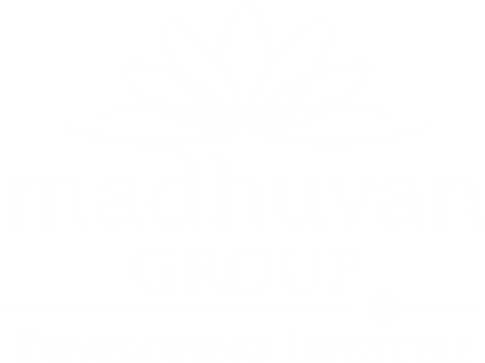 Madhuvan Group white logo